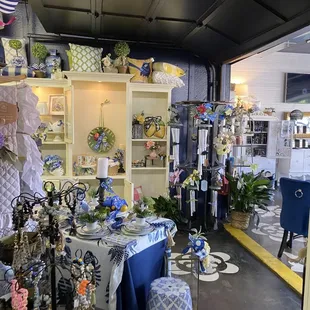  the interior of the store