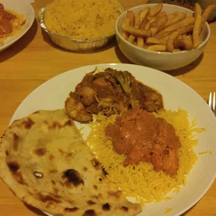 a table full of food