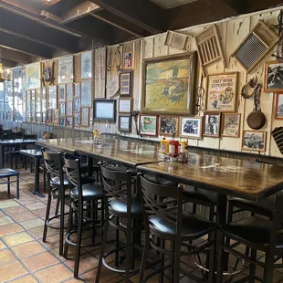 One section of the large dining space. Other side as booths seating