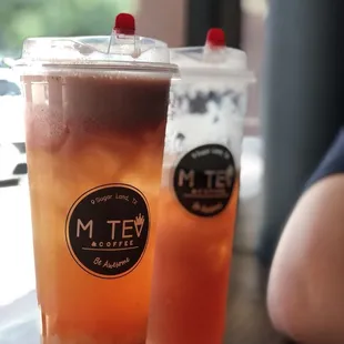 Watermelon Green Tea with Lychee Jelly!