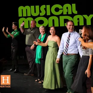 a group of people dancing