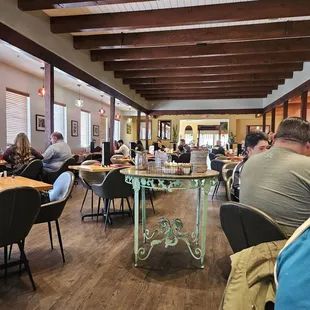 people eating in a restaurant