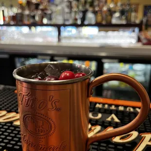 Spiced cranberry mule