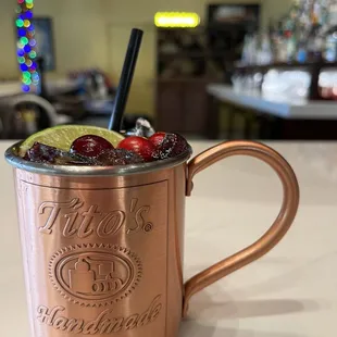 Spiced cranberry mule
