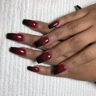 Team work on my perfect ombré look!