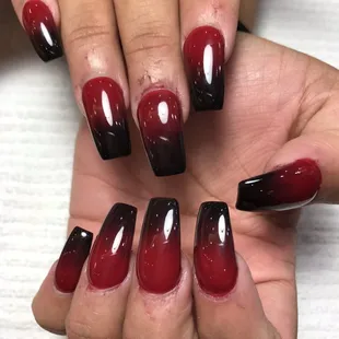 Team work on my perfect ombré look!