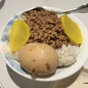 Stewed Minced Pork Over Rice