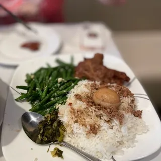 41. House Special Pork Chop on Rice Platter