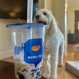 Medium Longan Red Date Milk Tea | 75% Sweet | Less Ice | Herbal Jelly