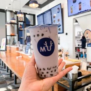 Taro Milk Tea with Boba