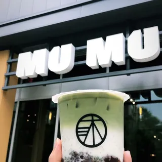 Matcha Red Bean Mud Latte