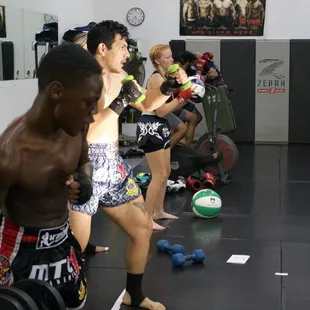 Well rounded schedule of techniques, pad work, and conditioning exercise you can learn to do at home alone or with a friend.