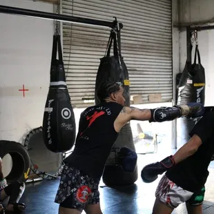 Defensive maneuvers drilled to be easily accessible in your toolbox if you decide you'd like to work towards sparring.