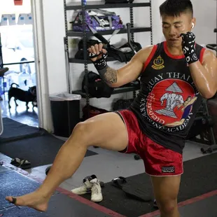 Coach Munch. Very strong but gentle hands. Smile brightens up the room. Loves dogs.