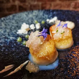 Seared Sea Scallops ~ Parmesan Fondue ~ Shallot Relish ~ Saffron Gel  $19