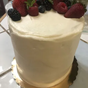 Gluten free berry chantilly cake.