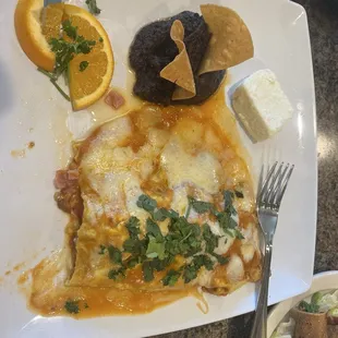 This was breakfast earlier that day. I ordered a omelette with ham and diced vegetables which was delicious.