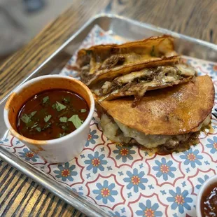 a plate of food on a table