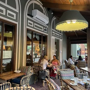 Patio dining.