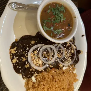 Chicken Mole Poblano Enchilada Dinner