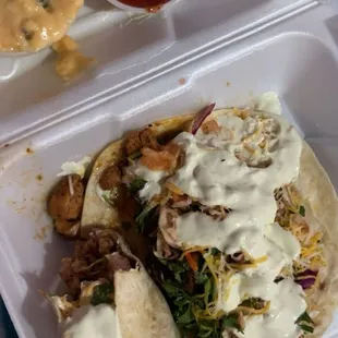 chicken tacos w everything on