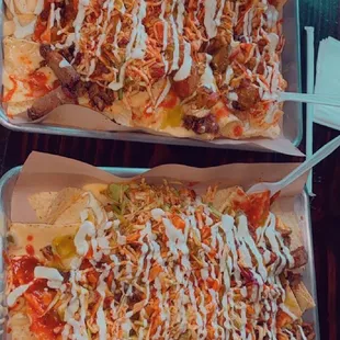 The "works"on half brisket half chicken nachos