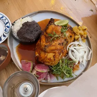 a plate of food on a table