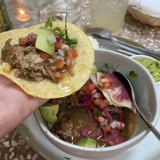 Carnitas Chihuahua Taco Platter