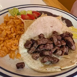 Kids steak taco