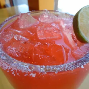Raspberry Margarita Especial, close-up.