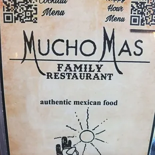 a menu for a mexican restaurant