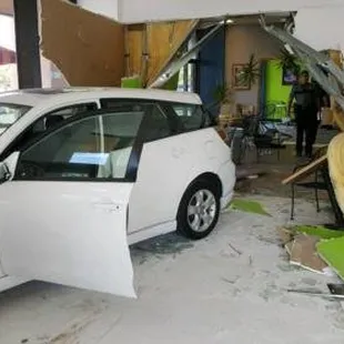 In what seems to have become an almost regular occurrence in Santa Fe, an elderly driver drove through Mucho The Gourmet Sandwich Shop.