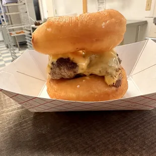 Donut burger
