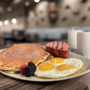 Player&apos;s Breakfast Special at Muckleshoot Restaurant.