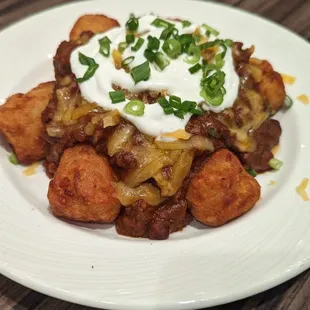 House-Made Tater Tots with Chili &amp; Cheddar