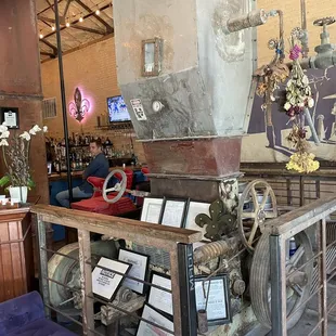 Old mill in the restaurant.