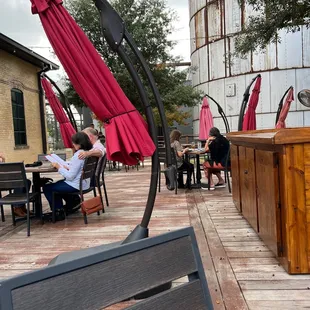 Only in Texas can you dine outside in the middle of December.