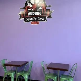 tables and chairs in a restaurant