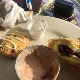 Classic breakfast burrito with (free side scone)
