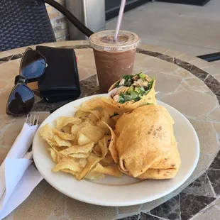 The spicy Chicken pecan wrap is yummo!