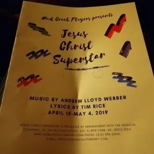 Jesus Christ Superstar flyer