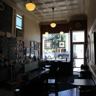 Our interior, featuring both table and counter seating.