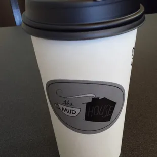 Fresh cup of Costa Rican dark roast.