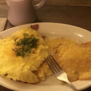 Ham and Cheddar Omelet