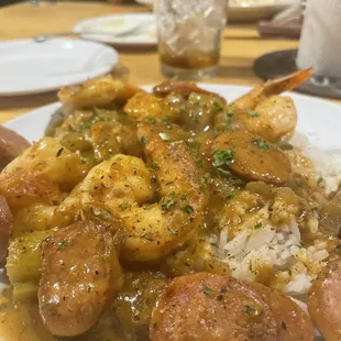 Shrimp and Sausage Etouffe