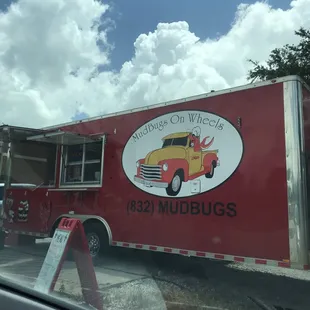 a red food truck