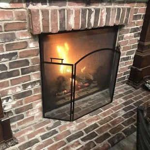 Cafe fireplace