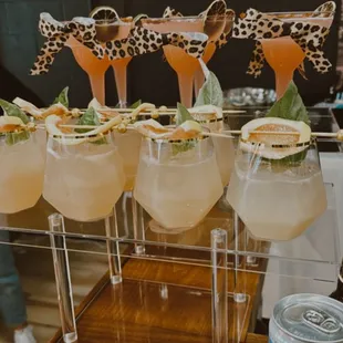 Our prickly pear margaritas and basil crush