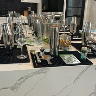 Mixology class at our home