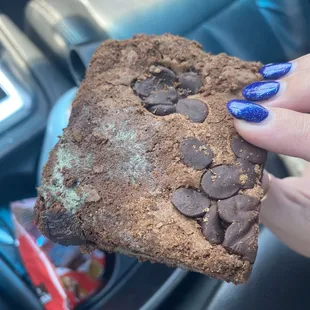 Molded pre-packaged treat #*that was substituted for a Choc. Chip. Cookie. Part of a kids meal that was, itself, just as inedible.